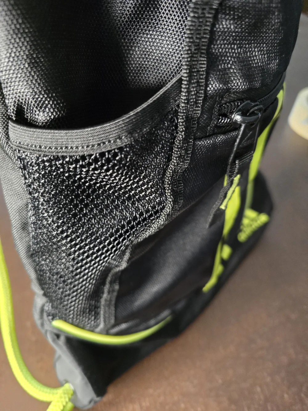 adidas Men's Black & Neon Drawstring Gym Sack